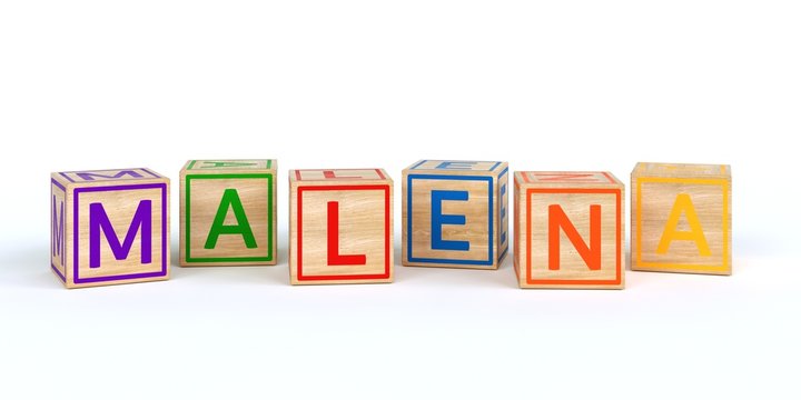 bunte W&uuml;rfel Name - Malena