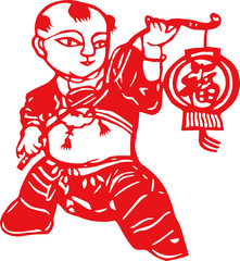 Chinese traditional Chinese New Year lucky word stickers