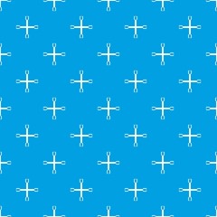 Wheel wrench cross pattern seamless blue