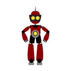 robot and robotics flat icon