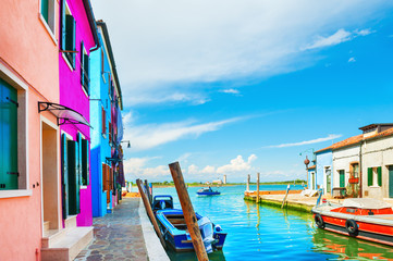 Fototapeta na wymiar Colorful architecture in Burano, Venice, Italy
