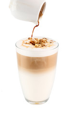 coffee in a tall glass