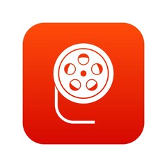 Reel with film icon digital red