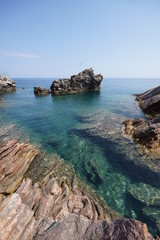 Fototapeta premium einsame bucht Steine Felsen 