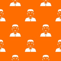 Asian man pattern seamless