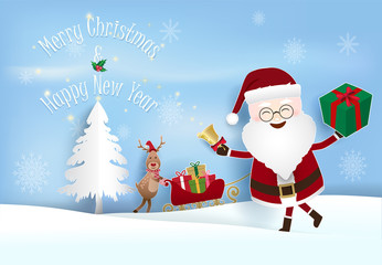 Christmas and Happy New year holiday season background