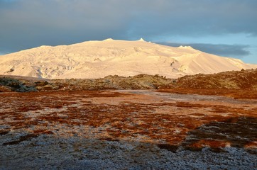 アイスランド　スナイフェルスネス半島　国立公園　氷河　冬 iceland island winter snaefellsnes peninsula national park arnarstapi jokull glacier