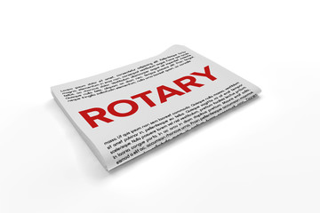 Rotary on Newspaper background