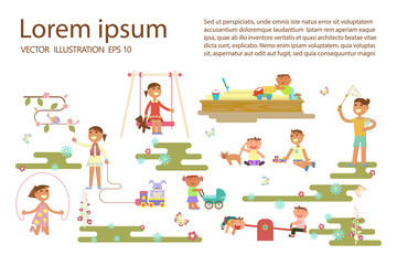 Fototapeta premium Child play outdoor