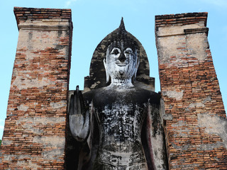 The buddha statue in Thailand historical park