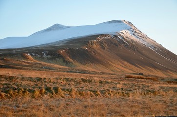 アイスランド　スナイフェルスネス半島　国立公園　氷河　冬　iceland island winter snaefellsnes peninsula national park arnarstapi jokull glacier　