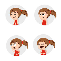 girl face expressions