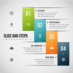 Slice Bar Steps Infographic