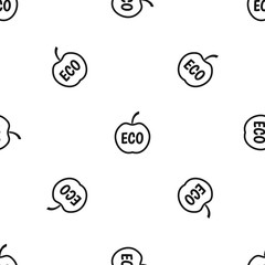 ECO apple pattern seamless black