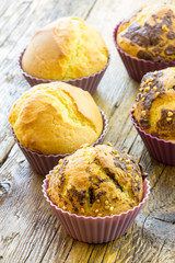 Sweet donuts with ciocolate