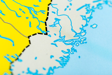 map close up