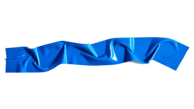 Blue adhesive tape isolated on white background