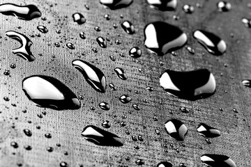water drops splash on the black floor