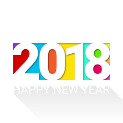 2018 happy new year modern background