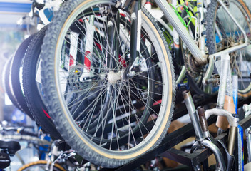 Fototapeta na wymiar Image of tire on sport bike wheel selling