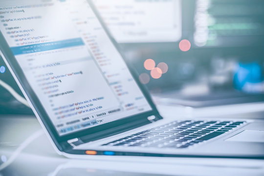 Website design. Developing programming and coding technologies.