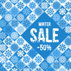 Winter sale advertise design