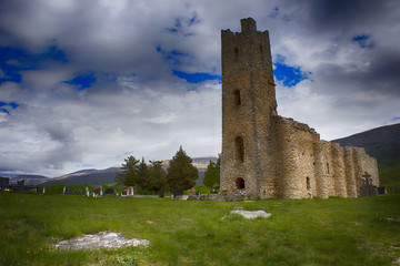 Old croatian church in Cetina village, Croatia