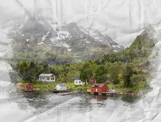 Raftsund, Norway - watercolor