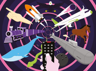 Remote Control Objects Flying Towards