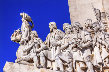 Monument to Diiscoveries Explorers Tagus River Belem Lisbon Portugal