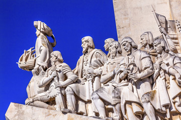 Obraz premium Monument to Diiscoveries Explorers Tagus River Belem Lisbon Portugal