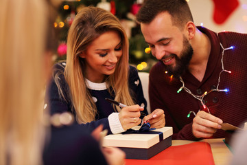 Family preparations for Christmas