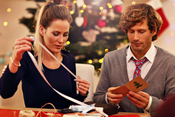 Family preparations for Christmas