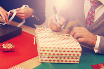 Family preparations for Christmas