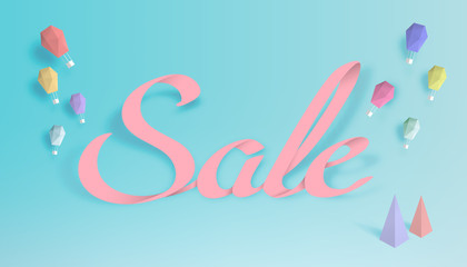 Paper art of Sale calligraphy hand lettering,