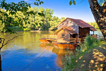Old watermill on Mura river view
