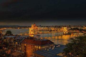 Fototapeta na wymiar Budapest. Image of Budapest, capital city of Hungary, during night hour.