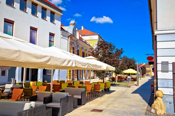 Fototapeta na wymiar Colorful street of Cakovec view
