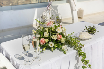 Beautiful table  for wedding ceremony