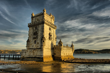 Belém Tower - fortified tower located in Lisbon, Portugal.
