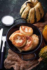 Delicious homemade pumpkins pancakes