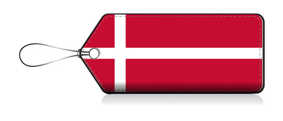 Dane emoji flag, Label flag of  Product made in Denmark © VectorPart