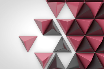 Abstract geometric background made from triangular pyramid shapes © ink drop