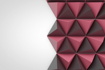 Abstract geometric background made from triangular pyramid shapes