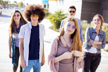 Young group youth  friendship concept