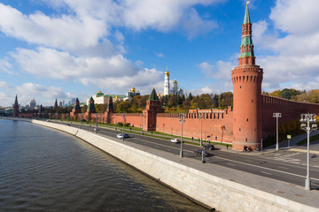 Obraz premium Moscow autumn - Kremlin on a sunny day in October or November