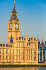 Fototapeta na wymiar Big Ben and houses of parliament in London, UK