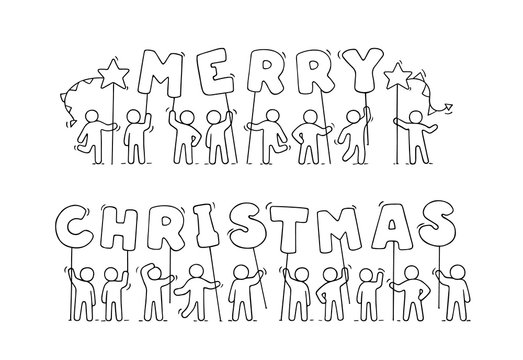Merry Christmas background with big letters.