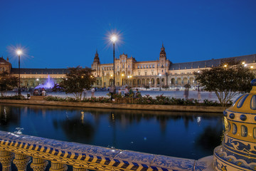 Seville - Spain and the Plaza de España 