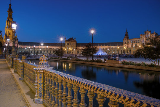 Seville - Spain and the Plaza de España 